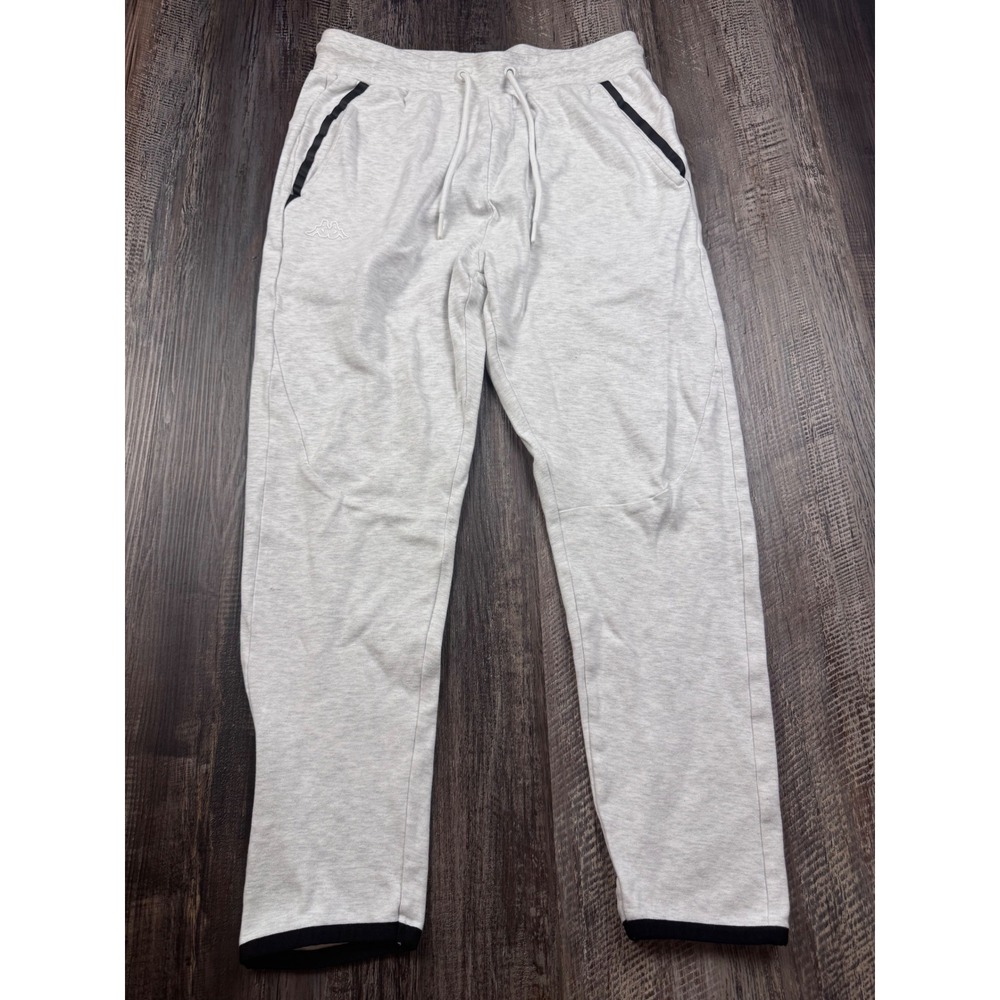 Kappa Mens Grey Heather KPAT TP IT HEM TRACK Jogger Sweatpants Size Large